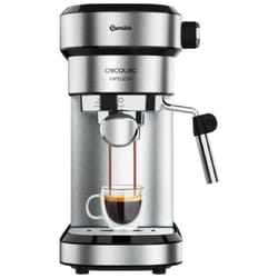 Cecotec - Cafetière Express à double sortie Cafelizzia Steel. 1350 w, bras porte-filtre avec deux filtres, vaporisateur réglable, pression 20 bars,