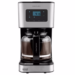 Cecotec 01555, Machine à café filtre, 1,5 L, Café moulu, 950 W, Acier inoxydable