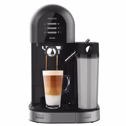 Cecotec 01590, Machine à café 2-en-1, 1,7 L, Dosette de café, Café moulu, 1470 W, Noir, Acier inoxydable