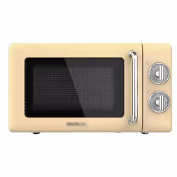 Cecotec ProClean 3010 Retro, Comptoir, Micro-onde simple, 20 L, 700 W, Rotatif, Jaune