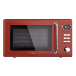 Cecotec 01715, Comptoir, Micro-ondes grill, 20 L, Écran integré, Boutons, Rotatif, Rouge