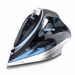 Cecotec 01870, Fer à repasser à sec ou à vapeur, 200 g/min, Noir, Bleu, Argent, Transparent, 55 g/min, 2600 W, 220 - 240 V