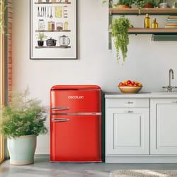 Cecotec - Réfrigérateur rétro Bolero CoolMarket 2D Origin 86 Red e