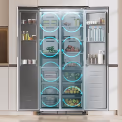 Cecotec Bolero CoolMarket SBS 436 SBI frigo américain Pose libre 436 L E Noir - Vue supplémentaire 8