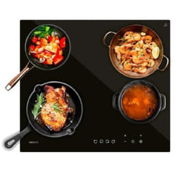 Cecotec - 4 Ring Ceramic Hob Hobad Bolero Squad v 4001 Puissance maximale 6000 w, 9 niveaux de Power, Touch Control, Programmable, Indicator de
