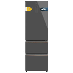 Cecotec - Réfrigérateur à porte française Bolero CoolMarket Combi fd 400 Grey Glass e