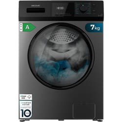 Cecotec - Lave-linge 7Kg Chargement frontal Bolero Dresscode 7410 Inverter Steel a. 1850W, 1200 rpm Réglable, 16 Programmes, Moteur Inverter Plus,