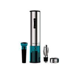 Cecotec 02310 tire-bouchon Tire-bouchon électrique Bleu, Acier inoxydable