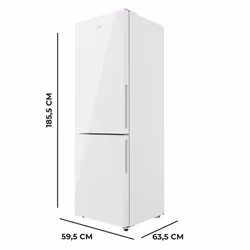 Cecotec Bolero CoolMarket Combi 322 Glass White D Pose libre 322 L Blanc