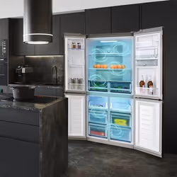 Cecotec Bolero CoolMarket 4D 564 Dark E frigo américain Pose libre 320 L Acier inoxydable - Vue supplémentaire 5