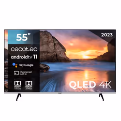 Cecotec VQU10055, 139,7 cm (55"), 3840 x 2160 pixels, 4K Ultra HD, QLED, Smart TV, Noir