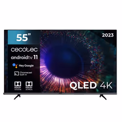 Cecotec 02568, 139,7 cm (55"), 3840 x 2160 pixels, QLED, Smart TV, Wifi, Noir