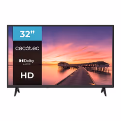 Cecotec 02613, 81,3 cm (32"), 1366 x 768 pixels, HD, LCD, DVB-C, DVB-S, DVB-S2, DVB-T, DVB-T2, Noir