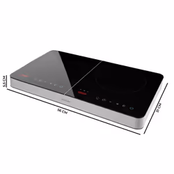 Cecotec Full Magma Double Noir Comptoir 56 cm Plaque avec zone à induction 2 zone(s)