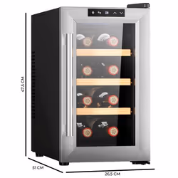 Cecotec 02708 refroidisseur à vin Refroidisseur de vin thermoélectrique Pose libre Acier inoxydable 8 bouteille(s)