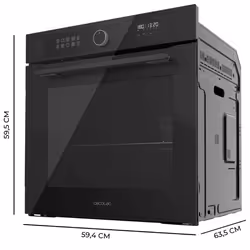Cecotec Bolero Hexa AF316000 Glass Black A 81 L 3400 W