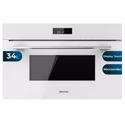 Cecotec Bolero Hexa MW703800 Glass White, Intégré, Micro-ondes grill, 34 L, Écran integré, Blanc
