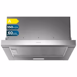 Cecotec Bolero Flux TLM 603500 Inox A, 350 m³/h, Conduit, C, A, D, 65 dB