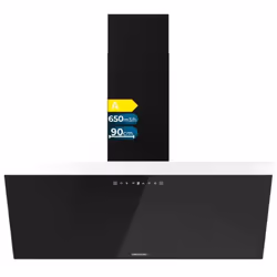 Bolero Flux DT 906500 Glass Black A Hotte décorative Bolero Flux DT 906500 Glass Black A de 90 cm de large, finition de la fa ...