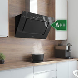 Cecotec - Hotte aspirante Bolero Flux dt 908002 Glass Black a++ 90 cm, 800 m³/h, verre noir, moteur 210 w, commande tactile, contrôle gestuel, 3