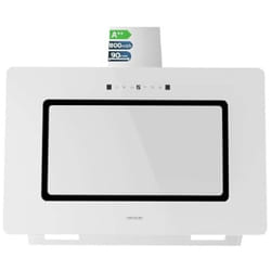 Hotte Aspirante Bolero Flux dt 908000 Glass White a++ 90 cm, 800 m³/h, commande tactile, 3 niveaux de puissance, finition verre blanc, moteur 210W,
