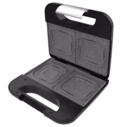 Cecotec 02953 gaufrier et appareil à croque-monsieur Noir, Acier inoxydable