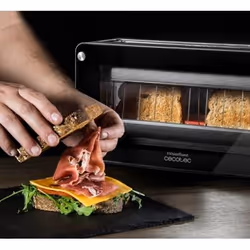 Cecotec VISIONTOAST 2 part(s) 1260 W Noir, Acier inoxydable