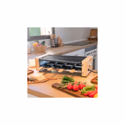 Cecotec Cheese&Grill 8200 Wood Black raclette 8 personne(s) 1200 W Noir, Bois