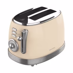 Cecotec Vintage 800, 2 part(s), Beige, Chrome, Acier inoxydable, Boutons, Niveau, Rotatif, 850 W, 220 - 240 V