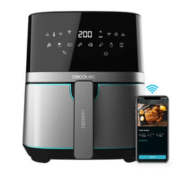 Cecotec 03310 friteuse Unique 5,5 L Autonome 1700 W Friteuse d’air chaud Noir, Acier inoxydable