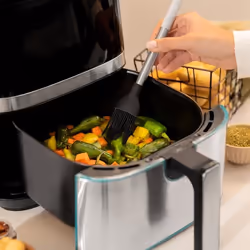 Cecotec 03310 friteuse Unique 5,5 L Autonome 1700 W Friteuse d’air chaud Noir, Acier inoxydable