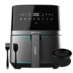 Cecotec 03318 friteuse Unique 5,5 L Autonome 1700 W Friteuse d’air chaud Noir, Acier inoxydable