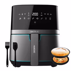 Cecotec 03318 friteuse Unique 5,5 L Autonome 1700 W Friteuse d’air chaud Noir, Acier inoxydable