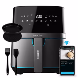 Cecotec 03319 friteuse Unique 5,5 L Autonome 1700 W Friteuse sans huile Noir, Acier inoxydable