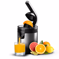 Cecotec Xqueeze RetroJuice 600 Steel, Centrifugeuse, Noir, Métallique, 1 pièce(s), Acier inoxydable, 600 W