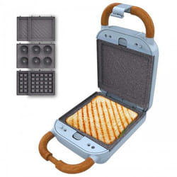 Machine à Sandwichs - RocknToast - Retro One - Bleu - 700W - Plaques Amovibles