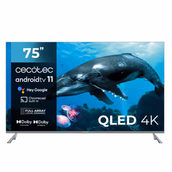 Cecotec VQU30075+S, 190,5 cm (75"), 3840 x 2160 pixels, 4K Ultra HD, QLED, Smart TV, Noir