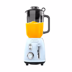 Cecotec Power Black Titanium RetroBlue 1,5 L Mélangeur de table 1200 W Noir, Bleu clair