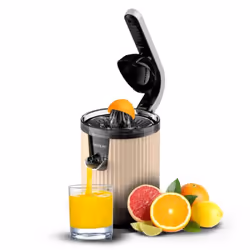 Cecotec Xqueeze RetroJuice 600, Centrifugeuse lente, Beige, Noir, Acier inoxydable, 1 pièce(s), Acier inoxydable, 600 W, 220  ...