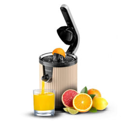 Cecotec Xqueeze RetroJuice 600 Centrifugeuse lente 600 W Beige, Noir, Acier inoxydable
