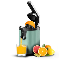 Cecotec Xqueeze RetroJuice 600 Centrifugeuse lente 600 W Noir, Vert, Acier inoxydable