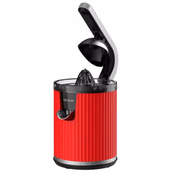 Cecotec Xqueeze RetroJuice 600 Centrifugeuse lente 600 W Noir, Rouge, Acier inoxydable