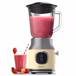 RetroTwist Yellow Mixeur-blender d`une puissance maximale de 800 W, avec 4 lames revêtues en titane noir et un bol d`une capa ...