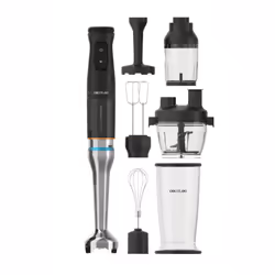 Cecotec 03963, Mélangeur par immersion, 1500 W, Noir, Acier inoxydable