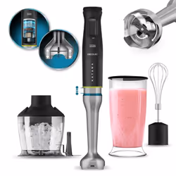Cecotec Katana 15 TotalDestroy Chop B, Mélangeur par immersion, 0,8 L, Pileur de glace, 1500 W, Noir