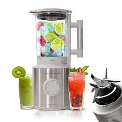 Cecotec Grand Katana 2700MAX Total Destroy W 1,8 L Mélangeur de table 2700 W Gris, Acier inoxydable, Transparent