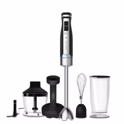 Cecotec PowerGear 1500 XL Mash Pro, Mélangeur par immersion, Pileur de glace, 1500 W, Noir, Acier inoxydable