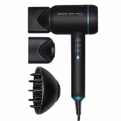Cecotec Bamba IoniCare 6000 RockStar Ice, Noir, 1800 W