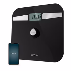 Cecotec Surface Precision EcoPower 10200 Smart Healthy Carré Noir, Argent Pèse-personne électronique