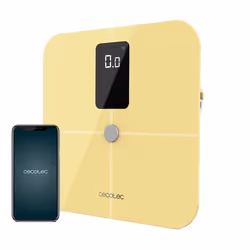 Cecotec Surface Precision 10400 Smart Healthy Vision Rectangle Jaune Pèse-personne électronique
